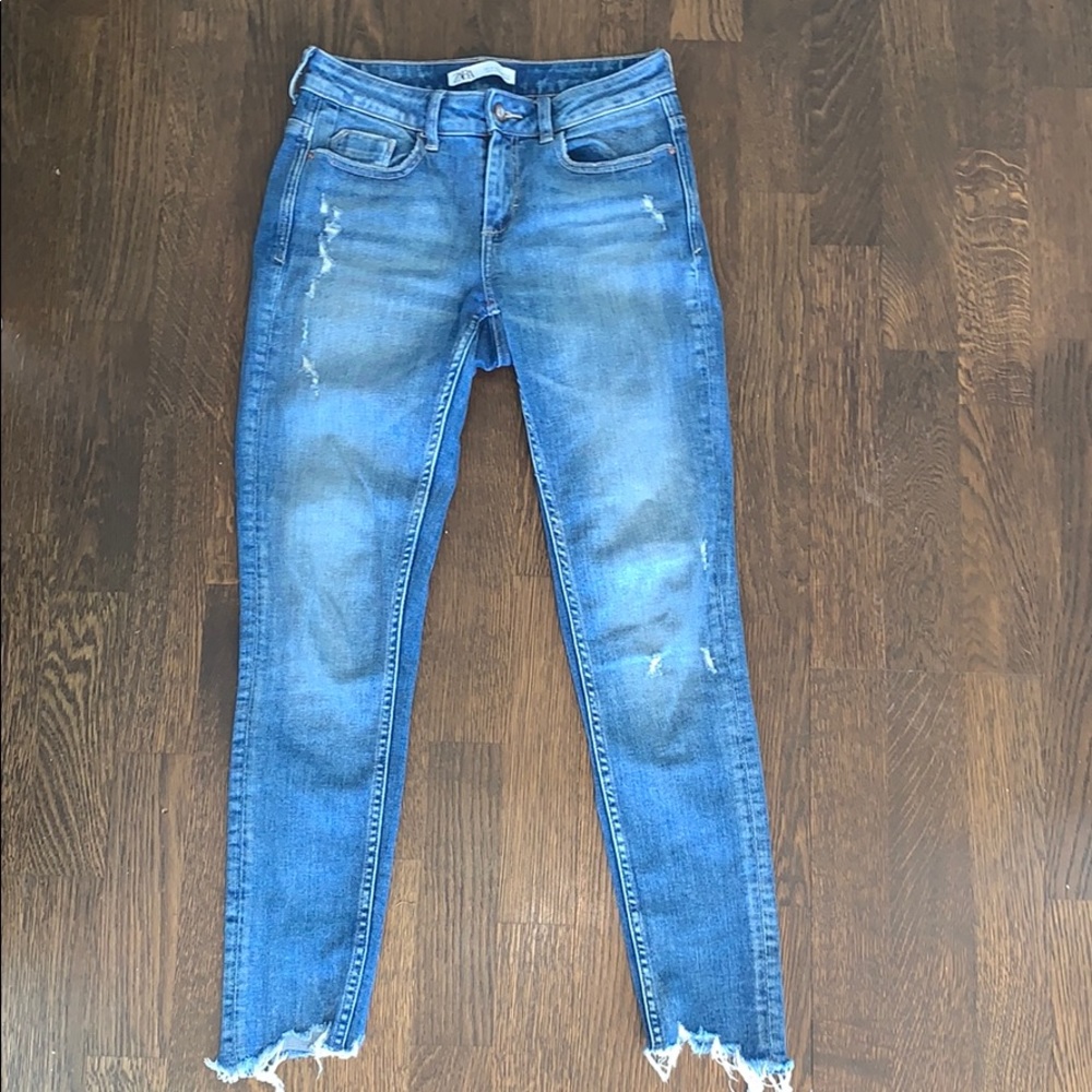 Mid rise skinny jeans